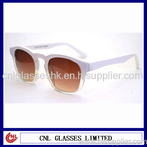 Handmade White Sunglasses With Cr39 Gradient Lens